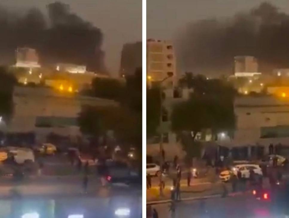 شاهد.. استهداف السفارة الإيرانية في بغداد بالصواريخ