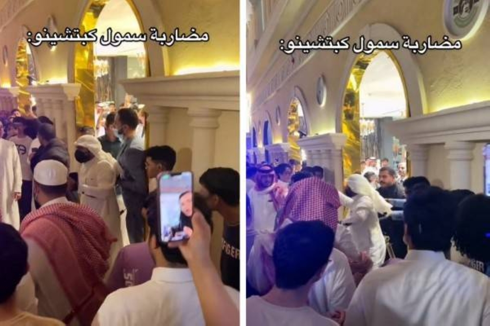 شاهد: موظف بمقهى "سمول كابتشينو"  ينفعل على الزبائن ويهدد بضربهم
