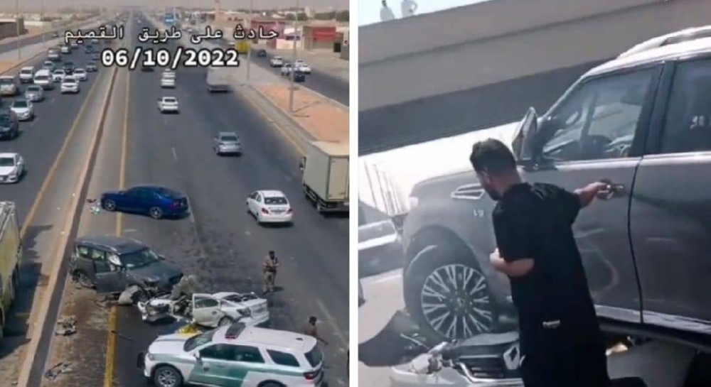 "المرور" يعلق على حادث سقوط سيارة "جيب" على أخرى في الرياض.. ويكشف  عن عدد المصابين والوفيات