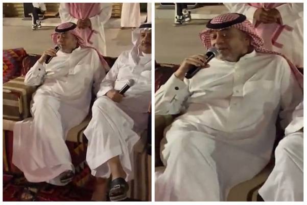 شاهد.. الفنان راشد الشمراني يلقي خاطرة عن أصدقائه الراحلين ويسأل أحدهم عن حاله