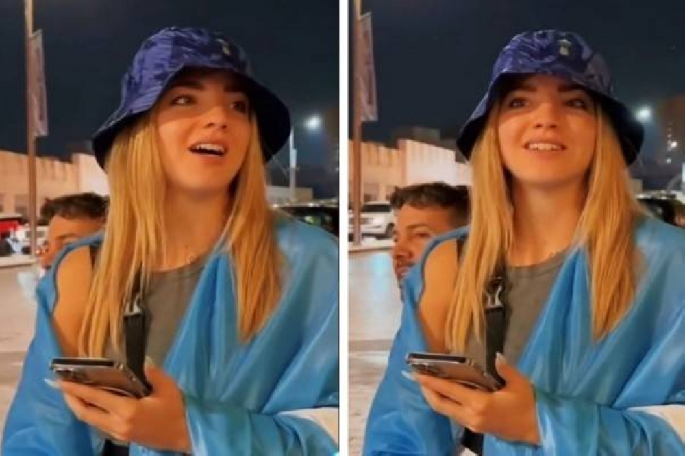 شاهد: مشجعة أرجنتينية تفاجئ سعودي بشأن توقعها لنتيجة مباراة السعودية والأرجنتين