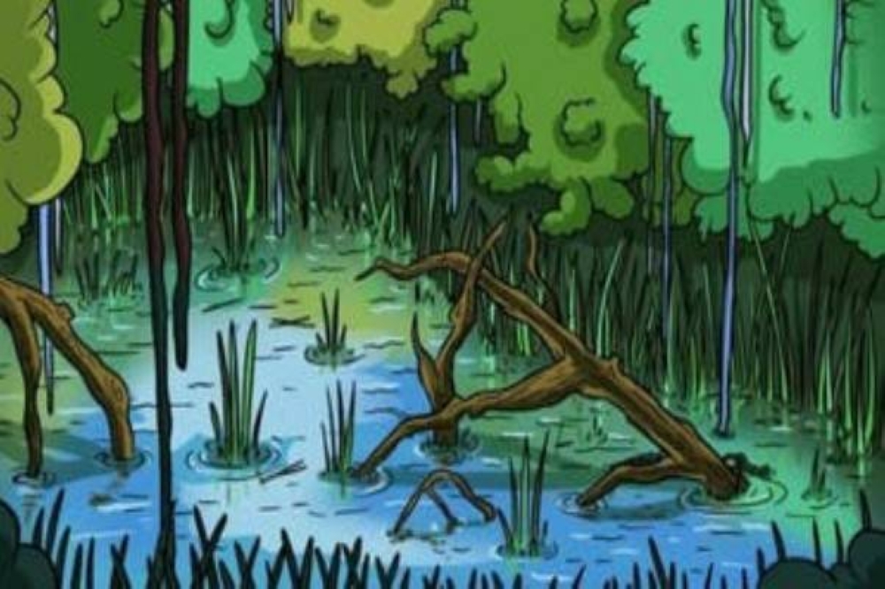 انظر جيداً..هل يمكنك اكتشاف التمساح المختبئ داخل البحيرة خلال 15 ثانية؟ -صورة