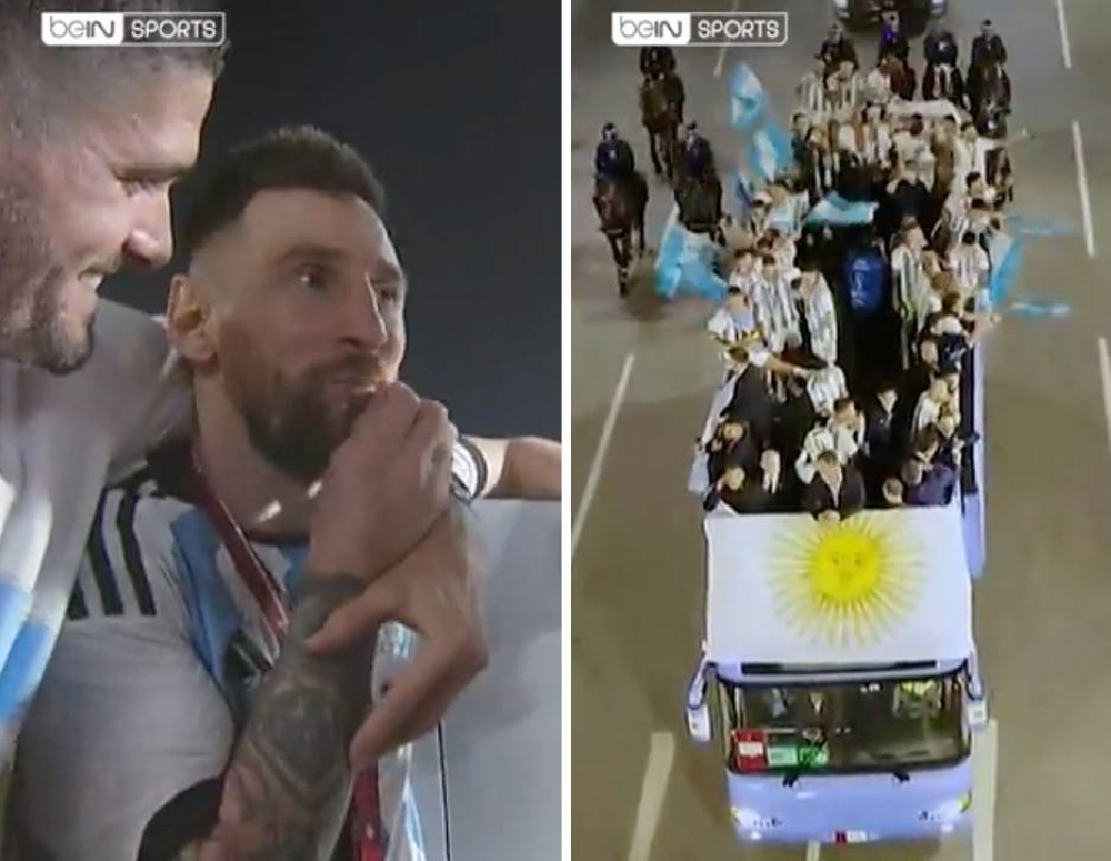 «لأول مرة في التاريخ».. حافلة مكشوفة تحمل المنتخب الأرجنتيني تجوب شوارع قطر - فيديو