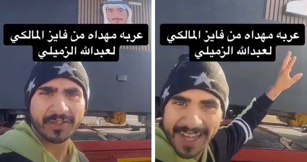 شاهد.. عربة  "فود ترك " جديدة مهداه من فايز المالكي لـ " عبدالله الزميلي"