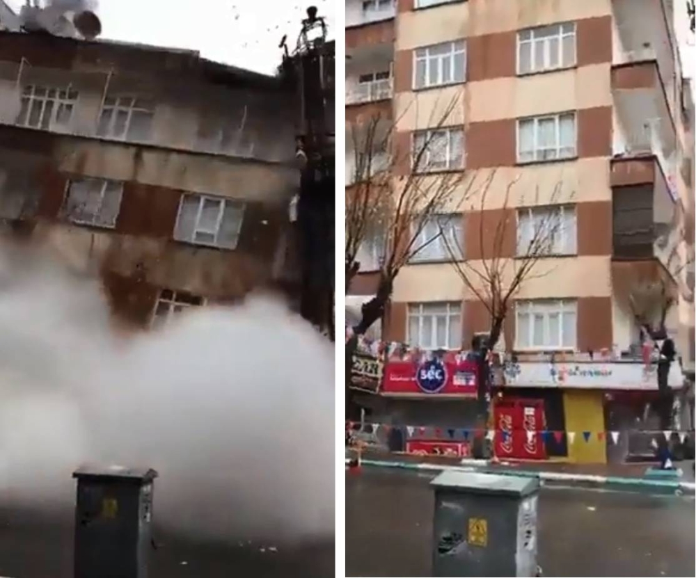 شاهد: لحظة سقوط مبنى كامل في تركيا وتحوله إلى رماد خلال ثوانٍ معدودات