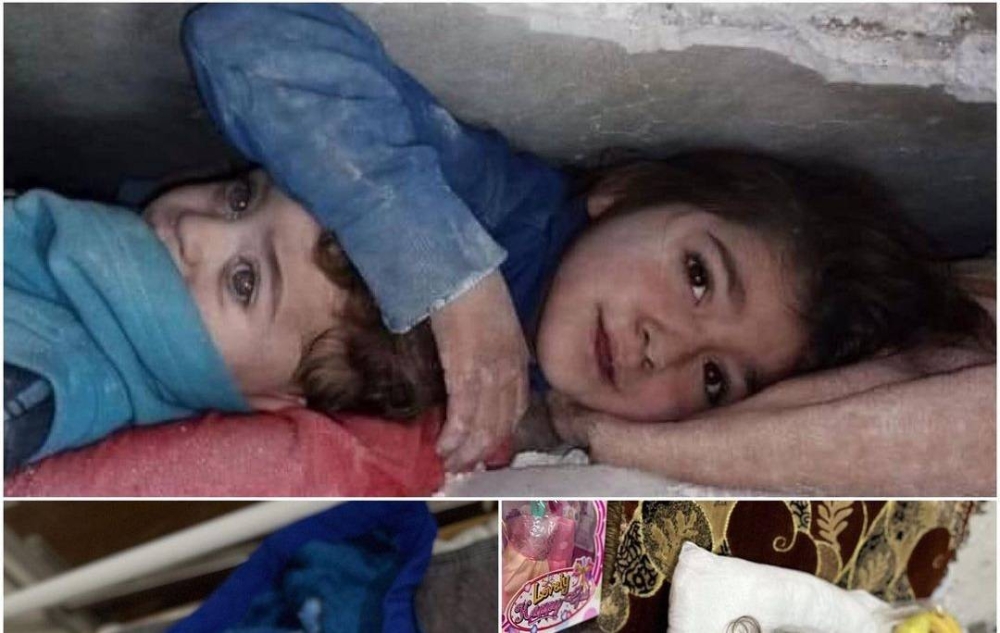 هل تذكرون الطفلة السورية التي كانت تحمي رأس شقيقها تحت الأنقاض؟ .. شاهدوا كيف أصبحت بعد الإنقاذ