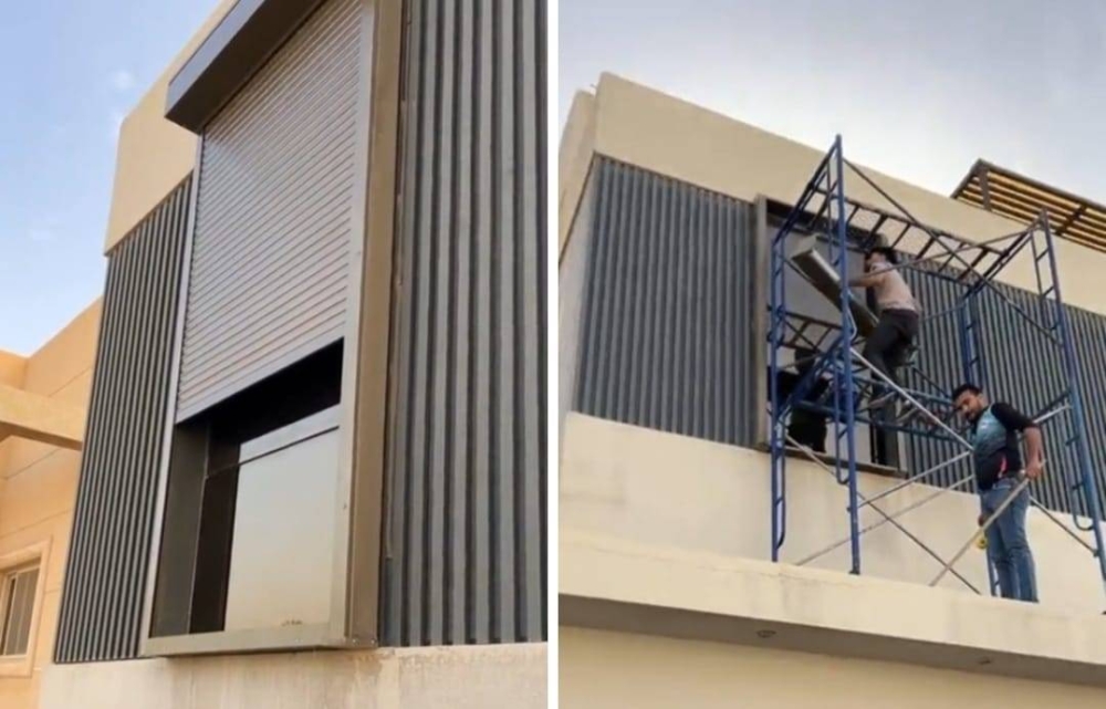 شاهد.. طريقة تركيب الشتر على زجاج نافذة استركشر