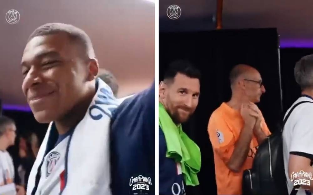 شاهد .. مبابي من غرفة ملابس باريس سان جيرمان : ميسي إلى الهلال