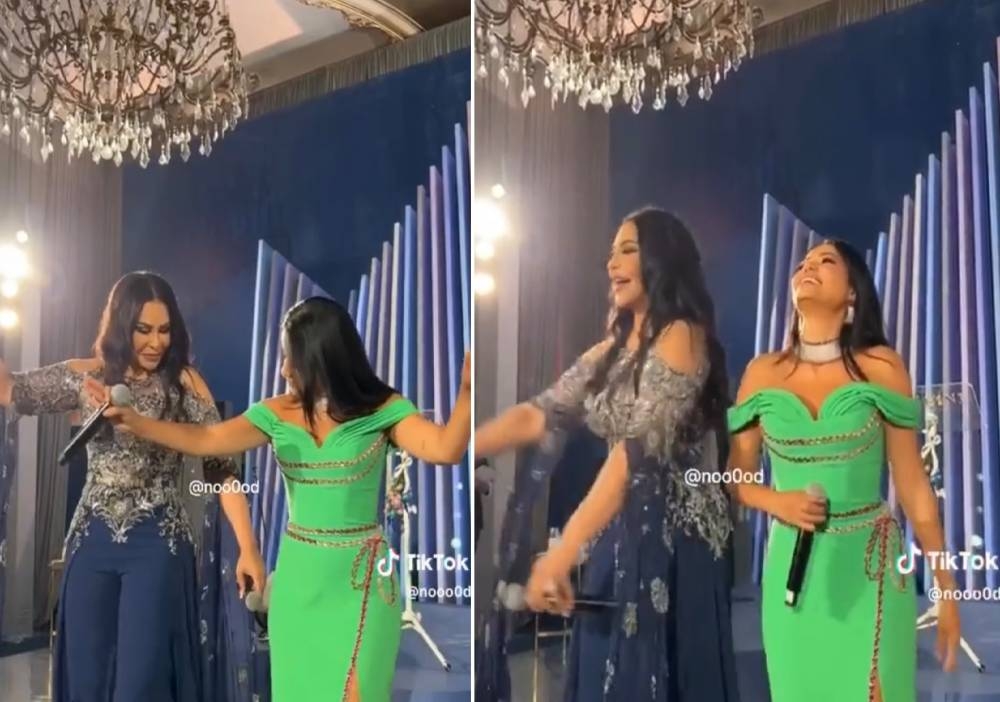 شاهد: أحلام ورحمة رياض تغنيان وترقصان في حفل زواج ابنة عائلة آل بقشان