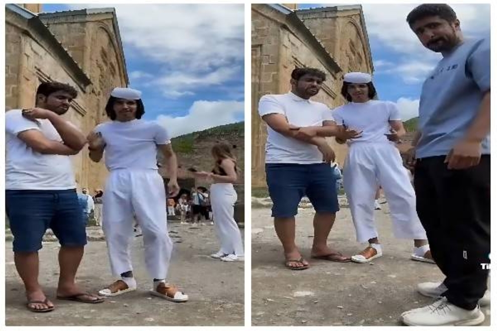 شاهد: ظهور مفاجئ لأحد مشاهير التواصل وهو يرتدي " سروال وفنيلة"  في دولة أوروبية