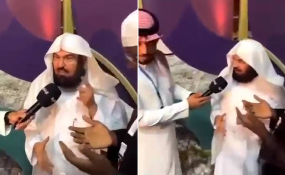 شاهد.. موقف طريف من الجالية الأفريقية أثناء لقاء تلفزيوني مع الشيخ السديس