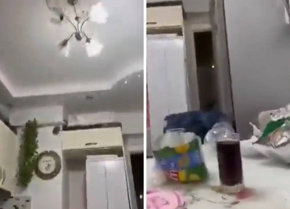 شاهد: فيديو يوثق اهتزاز الإنارة والطاولات داخل شقة بعدما ضرب زلزال ولاية ملاطية جنوب تركيا