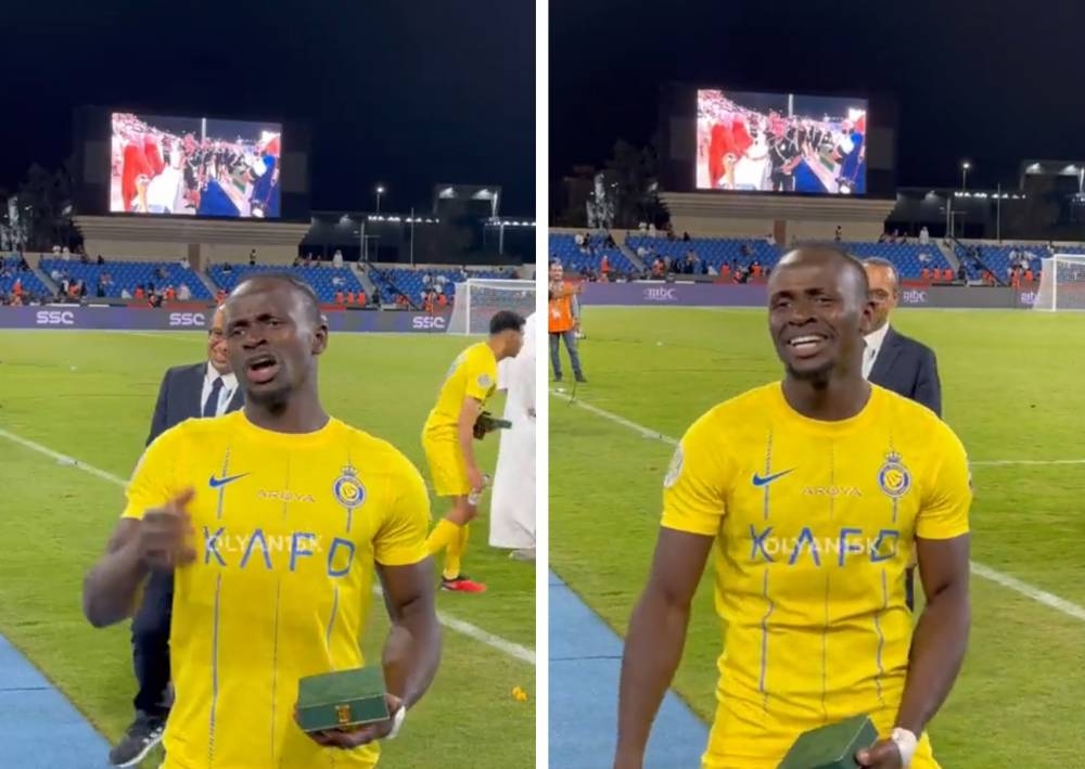 شاهد: رد لاعب النصر ساديو ماني على شخص ردد اسم محمد صلاح أمامه!
