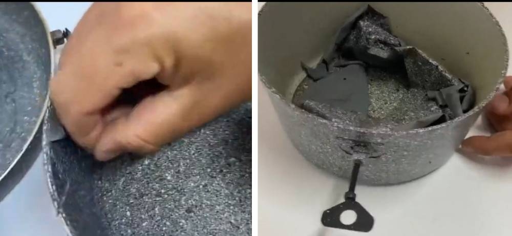 "تسبب السرطان".. شاهد: صحفي تركي يكشف مفاجأة داخل قدر مصنوع من الجرانيت