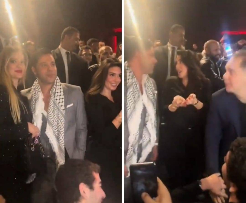 شاهد: فيديو يوثق غيرة زوجة نجل الفنان "عادل إمام" من ياسمين صبري