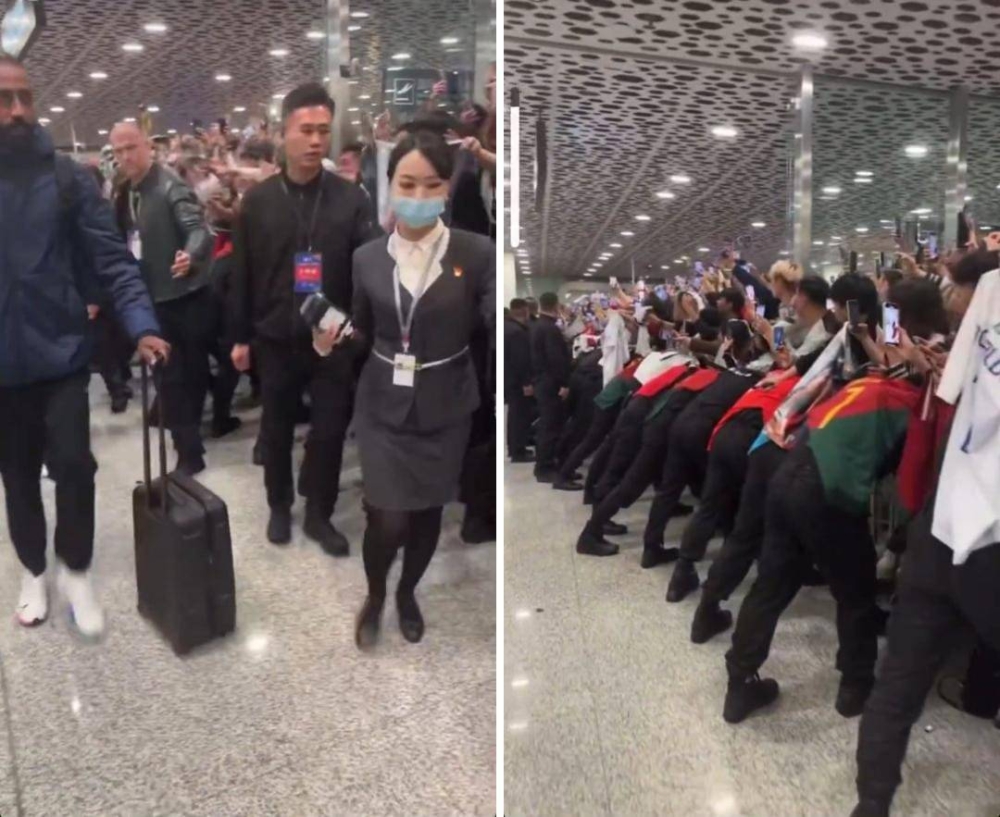 شاهد.. استقبال جماهيري حاشد لفريق النصر في الصين