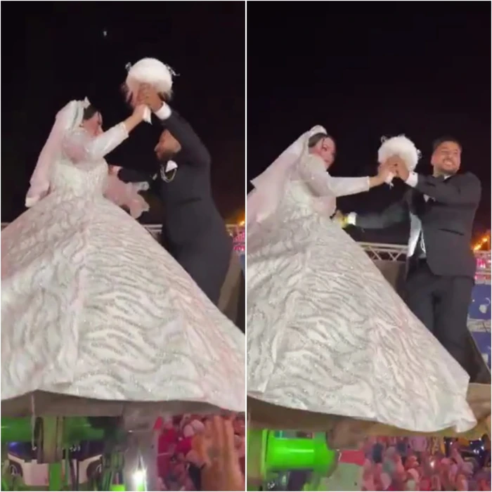 شاهد: عريس مصري يزف عروسه بشيول على نغمات أغنية "بكرة هبقى مليونير"