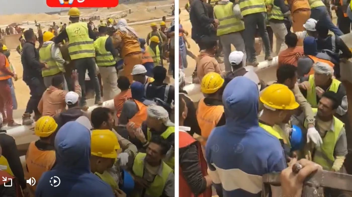 مصر: شاهد لحظة سقوط سقف مصنع قيد الإنشاء على العمال وسقوط وفيات ومصابين