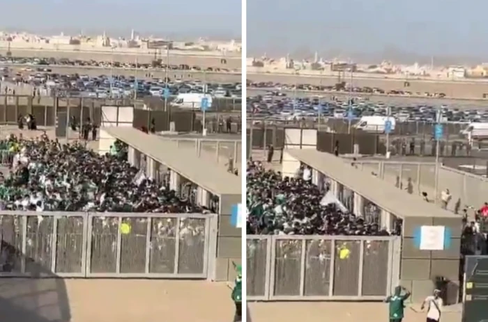 شاهد.. لحظة اقتحام جماهير "الأهلي" بوابات ملعب الجوهرة