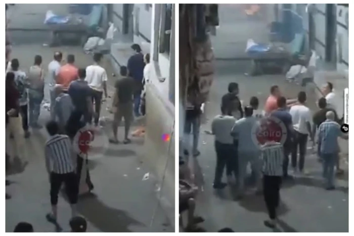 وسط صراخ النساء والأطفال.. شاهد:  مشاجرة في مصر بأسلحة بيضاء وخرطوش وكلب مفترس