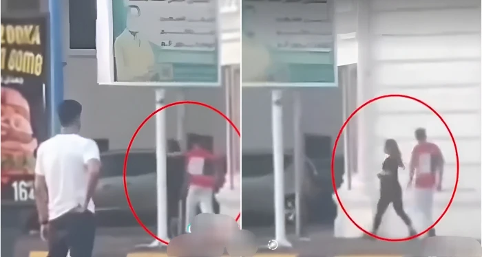 بالفيديو.. مصري يطارد فتاة ويركلها بقدمه من الخلف بقوة  في شارع بالإسكندرية