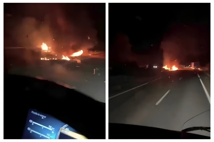 بالفيديو: سائق يوثق لحظة اشتعال سيارة لاعب ليفربول الشهير "ديوغو جوتا"