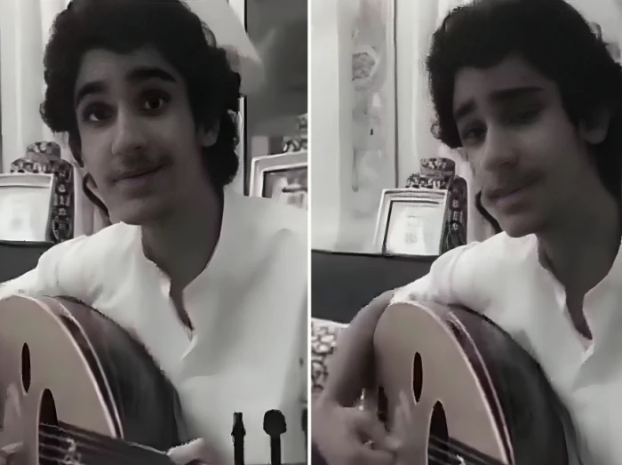 بالفيديو: فاهد نجل الفنانة أحلام يلفت الأنظار بعزف وغناء على العود في مقطع متداول