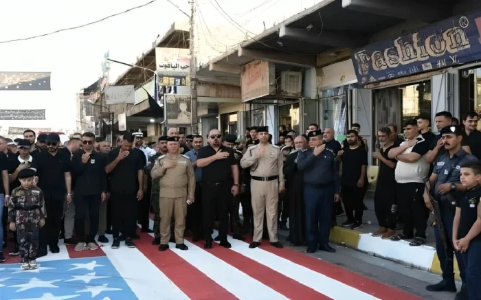 بينهم لواء .. بالأسماء :إعفاء 5 ضباط عراقيين بسبب دهسهم على العلم الأميركي