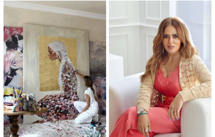 بعد الدنماركية.. فنانة ألمانية تتهم مها الصغير بسرقة لوحتها الفنية ونسبها لنفسها