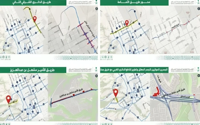 بدء إجراءات نزع ملكية العقارات المتعارضة مع مسارات برنامج تطوير محاور الطرق بالرياض