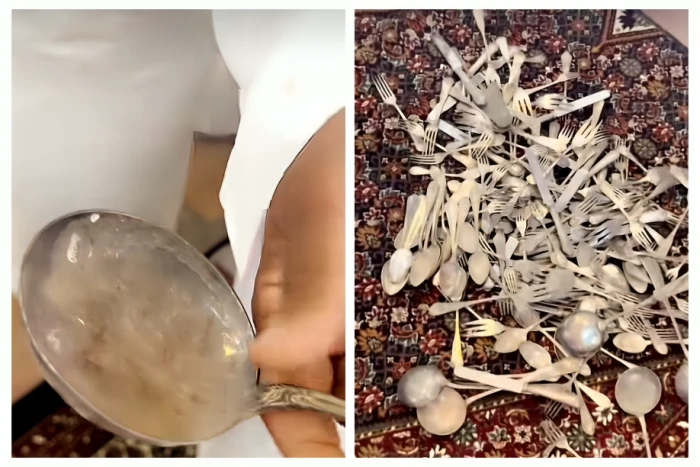 في سوق الزل بالرياض…بالفيديو : مزاد ب30 ألف ريال على ملاعق وشوك فضية نادرة للملك سعود