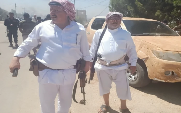بالفيديو.. قبيلة الجبور تقترب من السويداء وتعلن الجاهزية على خطوط التماس بالفيديو.. قبيلة الجبور تقترب من السويداء وتعلن الجاهزية على خطوط التماس