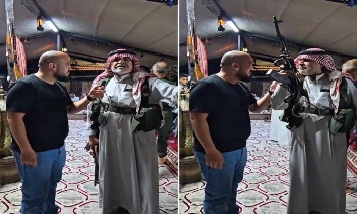 بالفيديو.. أحد أفراد العشائر السورية يحذر جماعة الهجري :"كل من يوالي بيت الأسد راح ندوسه"