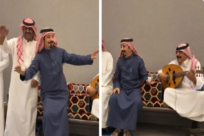 بعد سنوات من الغياب.. بالفيديو : أصحاب أغنية “أنا وأخويا سعد”.. يعودان في أحدث ظهور خلال جلسة طرب شعبية