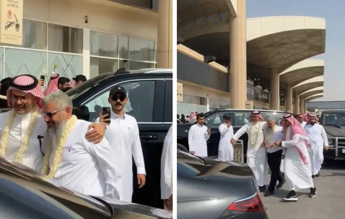 ‏فيديو جديد لحميدان التركي‬⁩ لحظة خروجه من مطار الملك خالد بالرياض