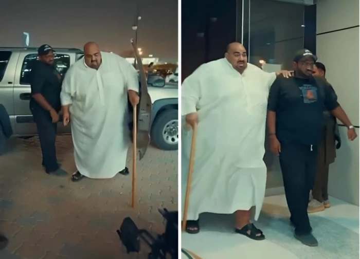 بالفيديو.. قصة شاب سعودي يعاني من السمنة المفرطة منذ 12 عاماً ووصل وزنه 330 كيلو