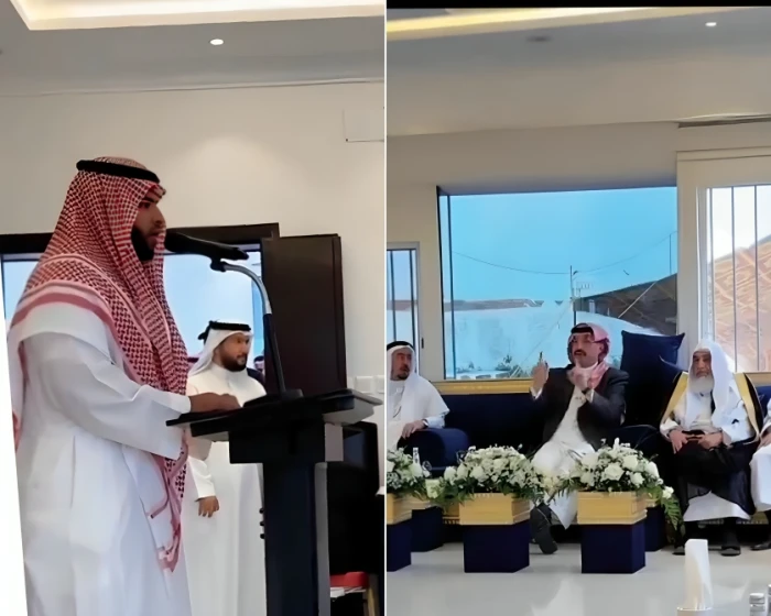 بعد إعجابه بصوته.. بالفيديو: أمير عسير يطلب من قارئ إعادة التلاوة مرة أخرى خلال إحدى المناسبات