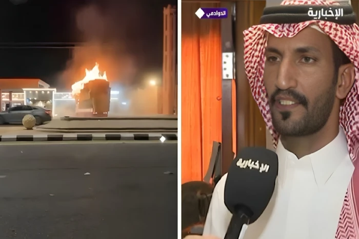 بالفيديو.. تفاصيل قيادة مواطن شاحنة مشتعلة وإبعادها عن محطة وقود في الدوادمي.. والكشف عن حالته الصحية بعد إصابته بحروق