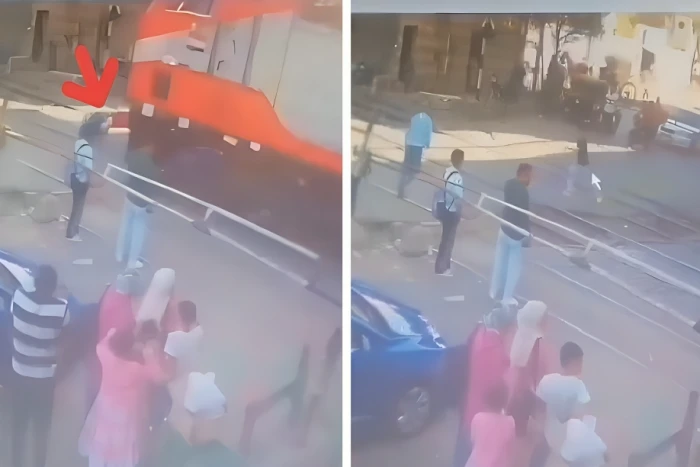 مصر.. بالفيديو: عامل ينقذ شابًا من الموت دهسا أسفل عجلات القطار في اللحظة الأخيرة