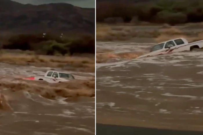 بالفيديو:السيول تجرف سيارة هايلوكس حاول قائدها قطع المياه بالقنفذة ..والكشف عن مصير السائق