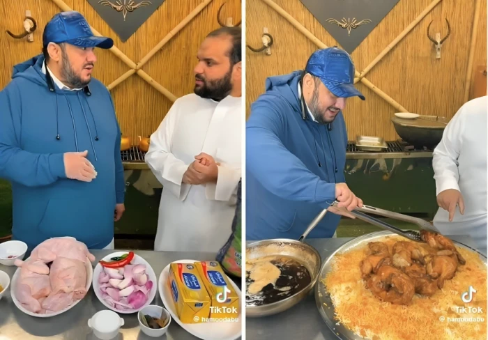 بالفيديو: الشيف عبد العزيز الشعيبي يوثق طريقة تحضير كبسة دجاج مقلي بالزبدة والزعفران الإيراني
