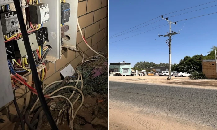 بالصور: سطو على كهرباء مسجد في تبوك  لتشغيل سوق خردوات مجهز بالمكيفات ومبانٍ سكنية للعمالة