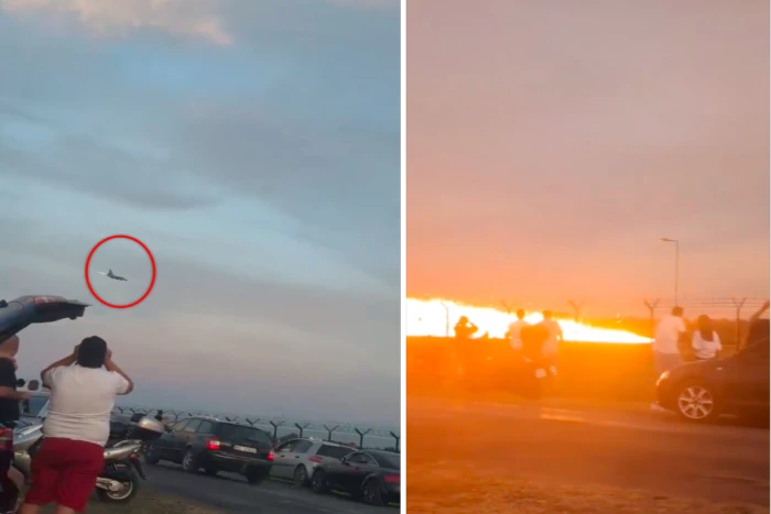 بالفيديو: لحظة سقوط طائرة "f16" أثناء استعدادات لعرض جوي واشتعال النيران لمسافة طويلة