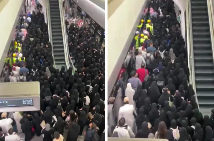 بالفيديو: ازدحام عدد كبير من الطالبات في محطة المركز المالي بمترو الرياض متجهات إلى جامعة الأميرة نورة