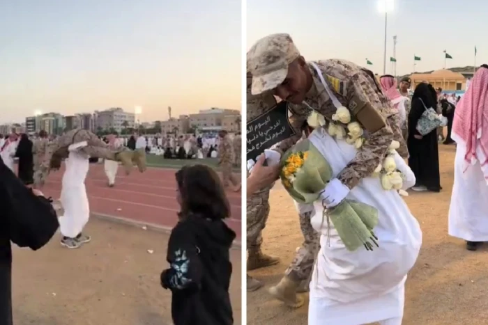 بالفيديو.. شاب يفاجئ شقيقه بتصرفه أثناء الاحتفال بتخرّجه من الكلية العسكرية