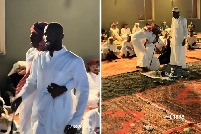 بالفيديو: شاب يفاجئ الحضور  أثناء حفل غنائي بوضع جمرة في فمه