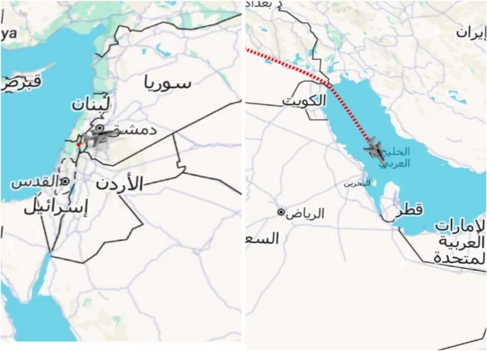 تسللت عبر أجواء دولتين عربيتين.. فيديو يوثق مسار المقاتلات الإسرائيلية لتنفيذ الهجوم الغاشم  على قطر