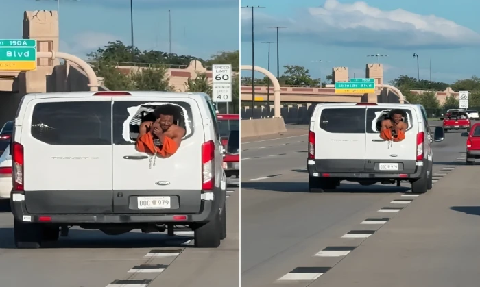 بالفيديو: سجين أمريكي يحطم نافذة سيارة شرطة أثناء نقله ويتوسل إلى السائقين لمساعدته على الهرب