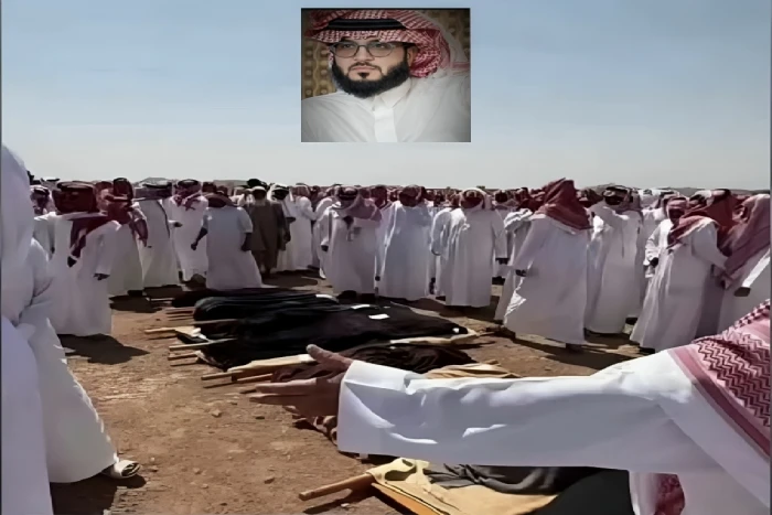 تشييع ودفن المواطن سطام الشمري وأبنائه السبعة الذين توفوا في حادث بحائل - صورة
