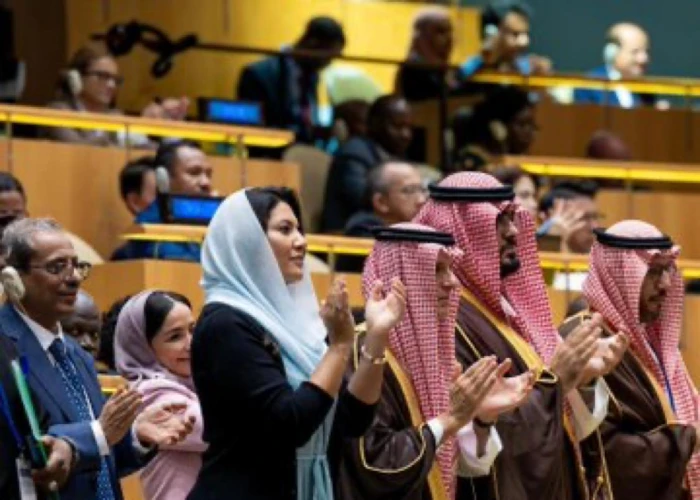 بالفيديو: ردة فعل الوفد السعودي في الأمم المتحدة لحظة إعلان فرنسا الاعتراف بدولة فلسطين